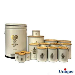 سرویس آشپزخانه یونیک 16 پارچه الیزابت کرم طرح منو UN-9081