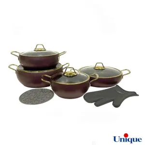 سرویس قابلمه 8 پارچه یونیک مدل ماربل خمره ای UN-8353