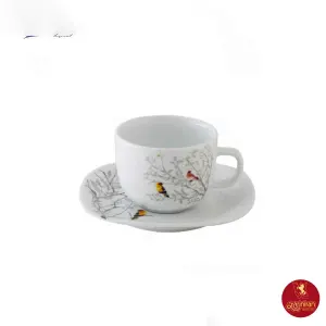 سرویس چای خوری چینی زرین کواترو طرح رسپینا 12 پارچه