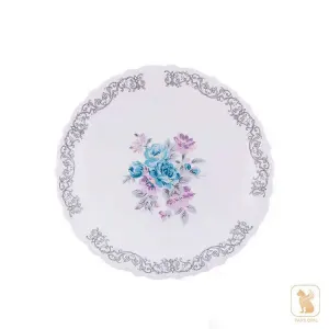 بشقاب تخت 250 پارس اپال طرح نلی آبی کد 180