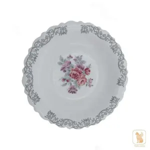 بشقاب گود 225 پارس اپال طرح نلی صورتی کد 181