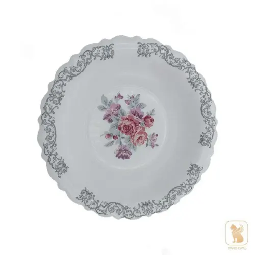 بشقاب گود 225 پارس اپال طرح نلی صورتی کد 181