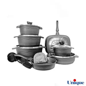 خرید سرویس قابلمه گرانیتی یونیک 16 پارچه بلا طوسی UN-8897