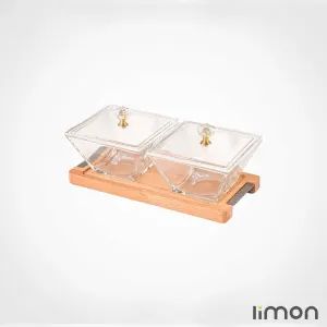 اردور خوری مربع دربدار 2 خانه پایه چوبی 2241