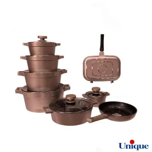 خرید قسطی سرویس قابلمه دیاموند رزگلد یونیک UN-8525