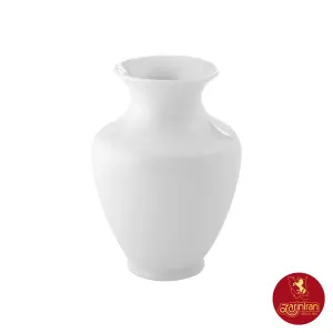 گلدان چینی زرین مدل رعنا سفید سایز 18 متوسط
