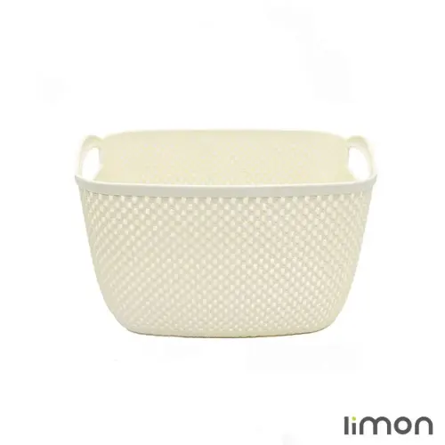 سبد رخت لیمون مستطیل متوسط طرح بافت مرغوب