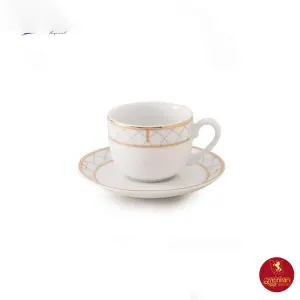 سرویس چای خوری چینی زرین ایتالیا اف طرح رومانا 12 پارچه