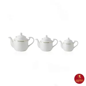 چینی زرین سرویس قوری استوانه 3 سایز طرح سپیدار