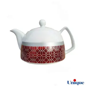 قوری چینی یونیک مدل میبد سرخ UN-7542