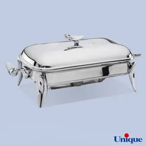 سوفله خوری یونیک مستطیل بزرگ قایقی نقره ای UN-3850