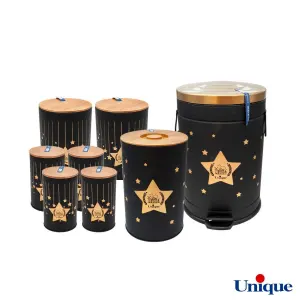 سرویس 12 پارچه آشپزخانه درب بامبو یونیک UN-8009