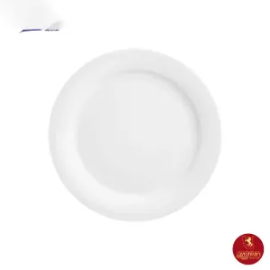 بشقاب تخت چینی زرین سایز 22 پیش دستی سفید هتلی 49