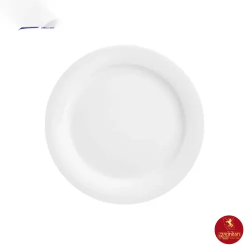 بشقاب تخت چینی زرین سایز 22 پیش دستی سفید هتلی 49
