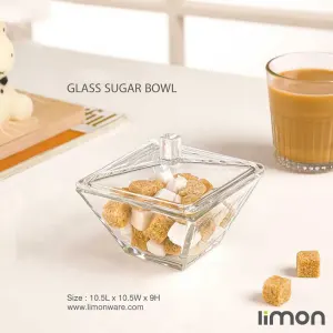 قندان شیشه ای لیمون مربع 2335