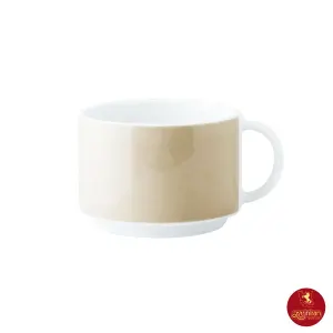 چینی زرین نیم لیوان دسته دار 250 پاستل کرم با زی