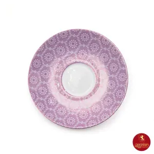 نعلبکی چینی زرین زیر استکانی دوری 13 طرح تابان بنفش