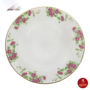 بشقاب تخت چینی زرین ایتالیا اف سایز 19 بیدگل