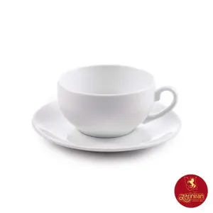 فنجان و نعلبکی کاپوچینو، لاته چینی زرین سفید