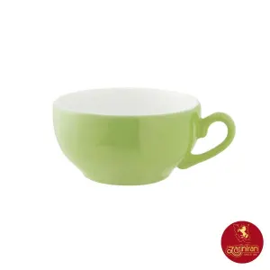 فنجان و نعلبکی کاپوچینو، لاته چینی زرین طرح پسته