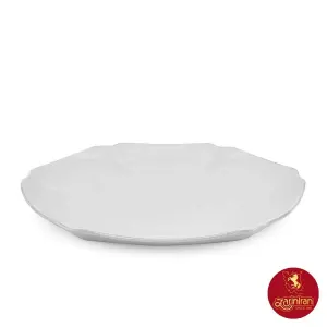 دیس هگزان چینی زرین سفید سایز 38