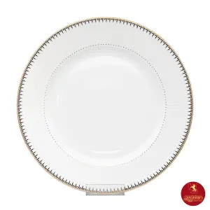 بشقاب تخت چینی زرین ایتالیا اف طرح سپیدار سایز 34