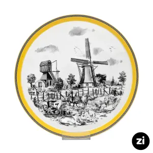 بشقاب تخت چینی زرین Zi فرم اس ویلیج سایز 33