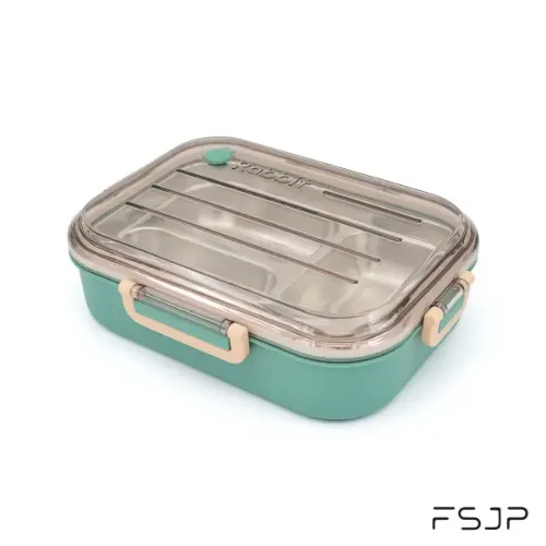 ظرف غذا FSJP سه خانه استیل 800 میلی لیتر کد 24-1527
