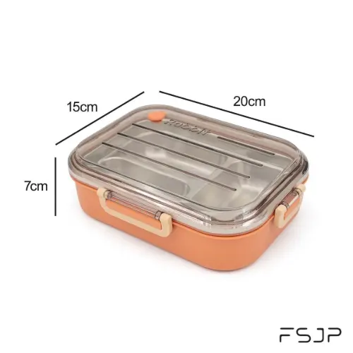 ظرف غذا FSJP سه خانه استیل 800 میلی لیتر کد 24-1527
