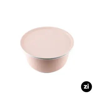 کاسه در دار چینی زرین Zi سایز 17 پاستل گلبهی