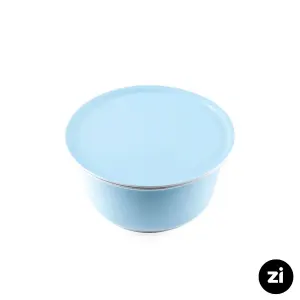 کاسه در دار چینی زرین Zi پاستل آبی سایز 17