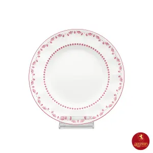 بشقاب تخت چینی زرین نئوکلاسیک طرح فرانسیس صورتی سایز 19