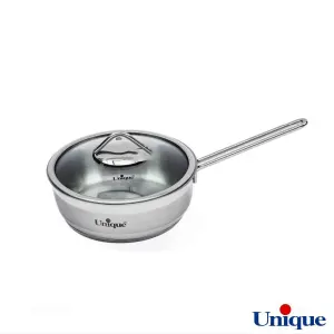 تابه استیل تک دسته یونیک سایز 20 UN-9941 درب دار