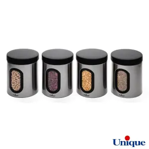 ظرف حبوبات 1 لیتر پنجره دار استیل یونیک UN-5970