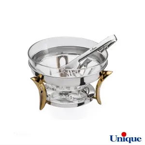 سالادخوری پایه دار قایقی طلایی یونیک UN-3867