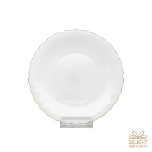 بشقاب پیش دستی اپال دیلایت لب طلایی 19.5 کد 212