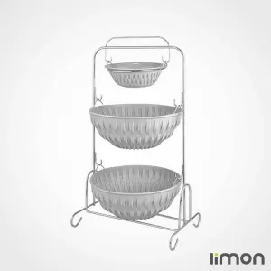 سبد سیب زمینی و پیاز لیمون 2 طبقه با جا سیری  2069