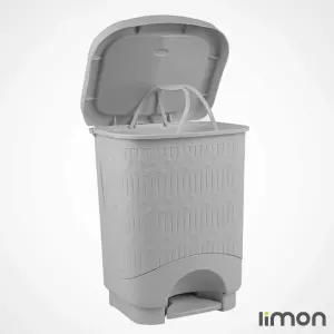 سطل پدالی چهارگوش طرح بامبو لیمون سایز بزرگ 1580