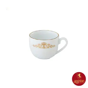 فنجان چای خوری چینی زرین ایتالیا اف کوئین طلایی سایز 8