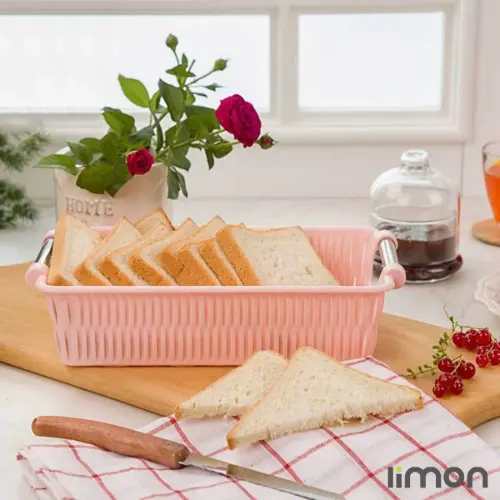 سبد طرح بامبو دسته استیل لیمون سایز 3 1386