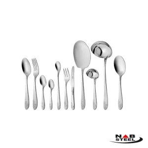 سرویس 86 پارچه قاشق و چنگال ناب استیل مدل امپریال