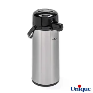 فلاسک 2.5 لیتر پمپی استیل شیشه دار یونیک UN-9100