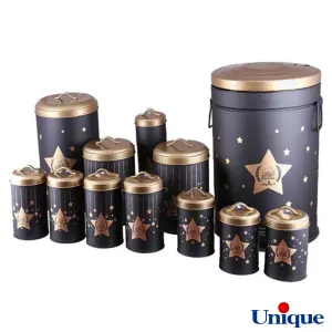 سرویس 12 پارچه فانتزی ستاره کلانتر درب طلایی یونیک UN-8031