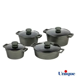 سرویس قابلمه گرانیتی 8 پارچه یونیک مدل دیاموند کیهانی UN-8510