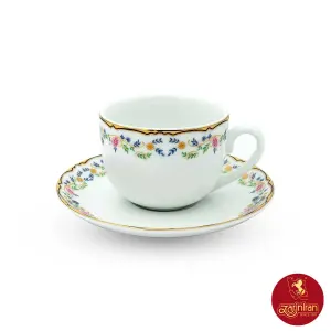 فنجان و نعلبکی چای خوری گلستان چینی زرین 