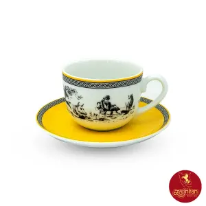 فنجان و نعلبکی چای خوری ویلیج  چینی زرین 