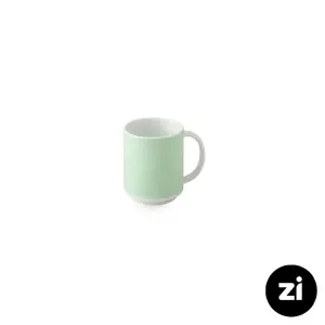 فنجان شیر شکلات چینی زرین Zi فرم اس پاستل سبز 140