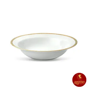 سالادخوری چینی زرین ایتالیا اف طرح ریوا طلایی سایز بزرگ 25 سانتی متری