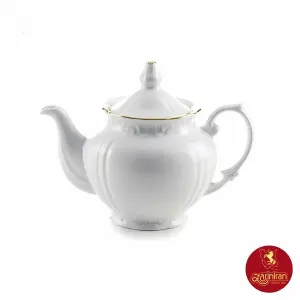 چینی زرین قوری چهار ترک طرح زرین لب طلایی