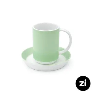 فنجان و نعلبکی شیر شکلات اس چینی زرین